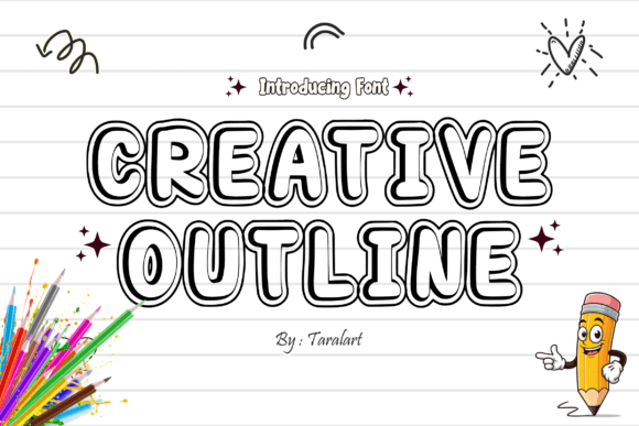 Creativeoutline Regular: The Playful Display Font