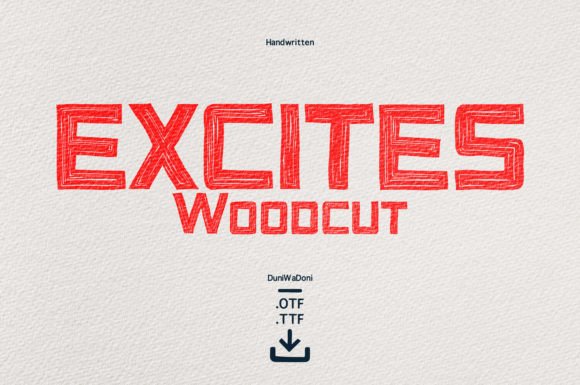 Excites Woodcut: The Rustic Typeface for Authentic Designs