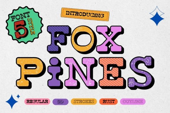 Fox Pines: A Cool and Playful Display Typeface