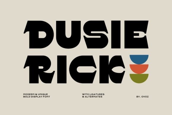 Introducing Dusie Rick: A Mid-Century Modern Display Font with Edge