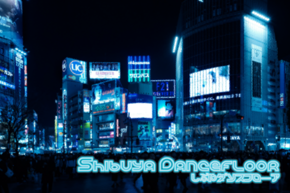 Shibuya Dancefloor Family: Anime-Inspired Typography