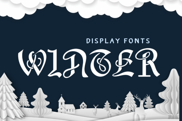 Winter: A Curly Display Font for Festive Designs